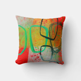 Abstraktes elegantes, buntes Malmuster Kissen