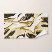 Abstraktes elegantes Retro-Digitalflüssiges Marmor Badhandtuch Set (Handtuch)