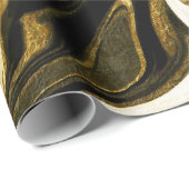 Abstraktes elegantes Retro-Digitalflüssiges Marmor Geschenkpapier (Rolleneckpunkt)