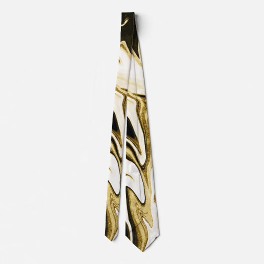 Abstraktes elegantes Retro-Digitalflüssiges Marmor Krawatte (Rückseite)