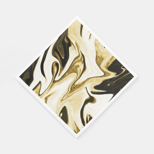 Abstraktes elegantes Retro-Digitalflüssiges Marmor Serviette (Ecke)