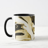 Abstraktes elegantes Retro-Digitalflüssiges Marmor Tasse (Links)