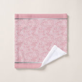 Abstraktes elegantes Rosa Badhandtuch Set (Waschlappen)