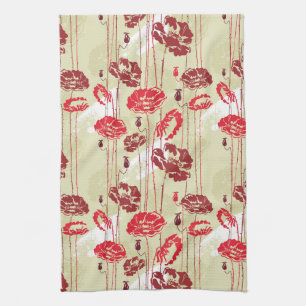 Abstraktes Eleganz-Blumenmuster 2 Geschirrtuch