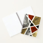 Abstraktes Eleganz-Notebook - Schwarz, Rot, Gold A Notizblock (Innenseite)