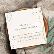 Abstraktes Elfenbeingold Danke für die Ermäßigung 