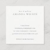 Abstraktes Elfenbeingold Danke für Ihre Bestellung Quadratische Visitenkarte (Rückseite)