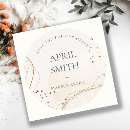 Abstraktes Elfenbeingold Vielen Dank für Ihre Best Runder Aufkleber