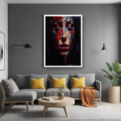 Abstraktes emotionales Portrait Expressionistische Poster