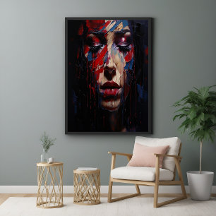 Abstraktes emotionales Portrait Expressionistische Poster