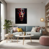 Abstraktes emotionales Portrait Expressionistische Poster