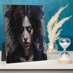 Abstraktes emotionales Portrait Moderne Kunst Fotoplatte