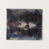 Abstraktes emotionales Portrait Moderne Kunst Wandteppich (Vorderseite (Horizontal))