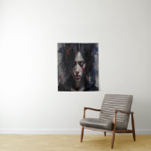 Abstraktes emotionales Portrait Moderne Kunst Wandteppich (Beispiel)