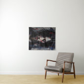 Abstraktes emotionales Portrait Moderne Kunst Wandteppich (Beispiel (Horizontal))