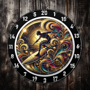 Abstraktes Energieelement für den tropischen Surfe Dartscheibe