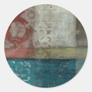 Abstraktes Erbe I Runder Aufkleber