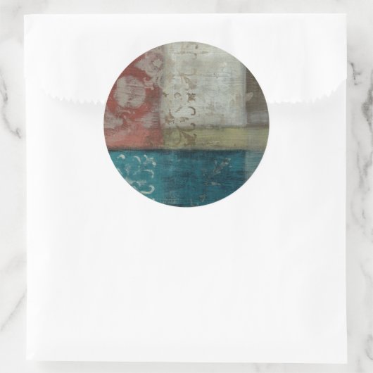 Abstraktes Erbe I Runder Aufkleber (Tasche)