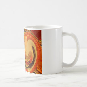 Abstraktes Erde-Ton-Wirbel-Kunstposter Kaffeetasse