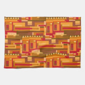 Abstraktes Erdfarbenmuster Geschirrtuch (Horizontal)