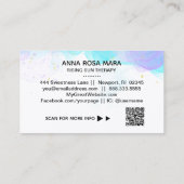 *~* Abstraktes Ethereal QR Logo AP46 Gold Glitzer Visitenkarte (Rückseite)