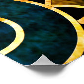 Abstraktes ethnisch geometrisches Muster Poster (Ecke)