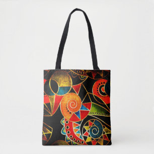 Abstraktes ethnisch geometrisches Muster Tasche