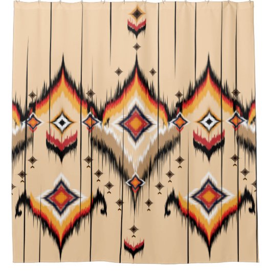 Abstraktes, ethnisch geometrisches Musterdesign, i Duschvorhang (Vorderseite)