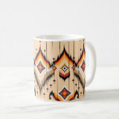 Abstraktes, ethnisch geometrisches Musterdesign, i Kaffeetasse (VorderseiteRechts)
