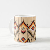 Abstraktes, ethnisch geometrisches Musterdesign, i Kaffeetasse (Vorderseite Links)