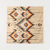 Abstraktes, ethnisch geometrisches Musterdesign, i Wandteppich (Vorderseite (Horizontal))