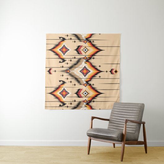 Abstraktes, ethnisch geometrisches Musterdesign, i Wandteppich (Beispiel (Horizontal))