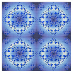 abstraktes ethnisches   geometrisches blaues stoff