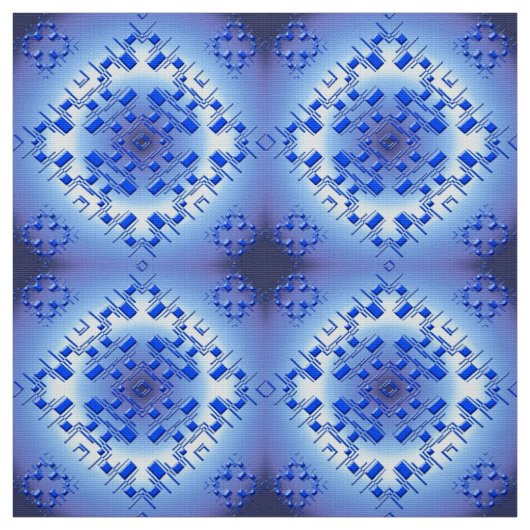 abstraktes ethnisches geometrisches blaues stoff (Muster)