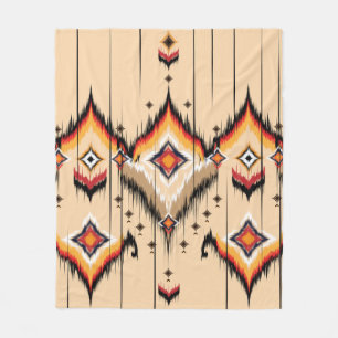 Abstraktes ethnisches geometrisches Musterdesign, Fleecedecke