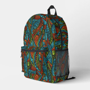 Abstraktes ethnisches Hintergrundbild Bedruckter Rucksack