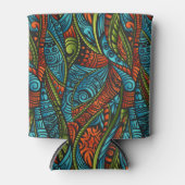 Abstraktes ethnisches Hintergrundbild Dosenkühler (Vorderseite)