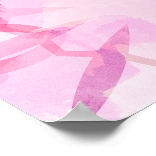 Abstraktes ethnisches Muster. Aquarellfarben-Backg Poster (Ecke)