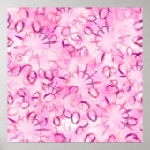 Abstraktes ethnisches Muster. Aquarellfarben-Backg Poster (Vorne)