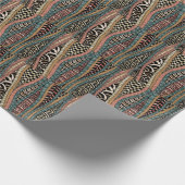Abstraktes ethnisches Muster Geschenkpapier (Ecke)