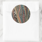 Abstraktes ethnisches Muster Runder Aufkleber (Tasche)