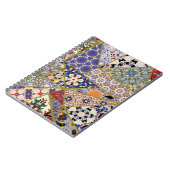 Abstraktes ethnisches spanisches Fliesen-Patchwork Notizblock (Linke Seite)