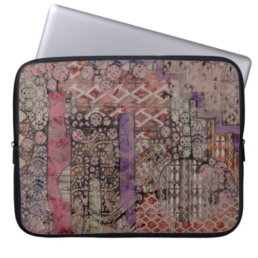 Abstraktes Ethno-Muster - Folklore Art 1 Laptopschutzhülle (Vorderseite)