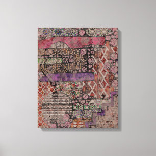 Abstraktes Ethno-Muster - Folklore Art 1 Leinwanddruck