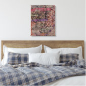 Abstraktes Ethno-Muster - Folklore Art 1 Leinwanddruck (Insitu (Schlafzimmer))