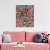 Abstraktes Ethno-Muster - Folklore Art 1 Leinwanddruck (Insitu (Wohnzimmer))