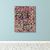 Abstraktes Ethno-Muster - Folklore Art 1 Leinwanddruck (Insitu (Holzboden))