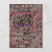 Abstraktes Ethno-Muster - Folklore Art 1 Postkarte (Vorderseite)