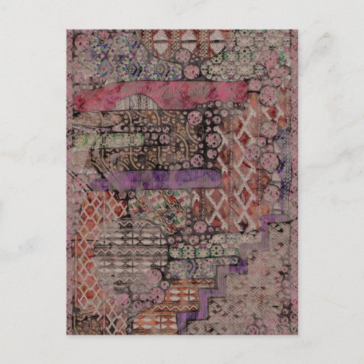 Abstraktes Ethno-Muster - Folklore Art 1 Postkarte (Vorderseite)