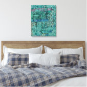 Abstraktes Ethno-Muster - Folklore Artikel 2 Leinwanddruck (Insitu (Schlafzimmer))